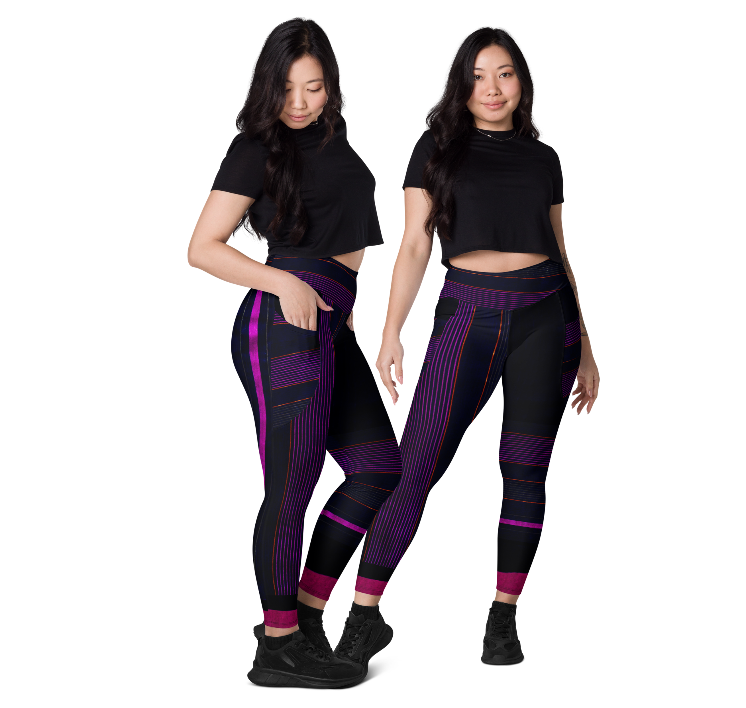 leggings-with-pockets-cross-waist-black-purple-pink-peppermint-wickedyo1